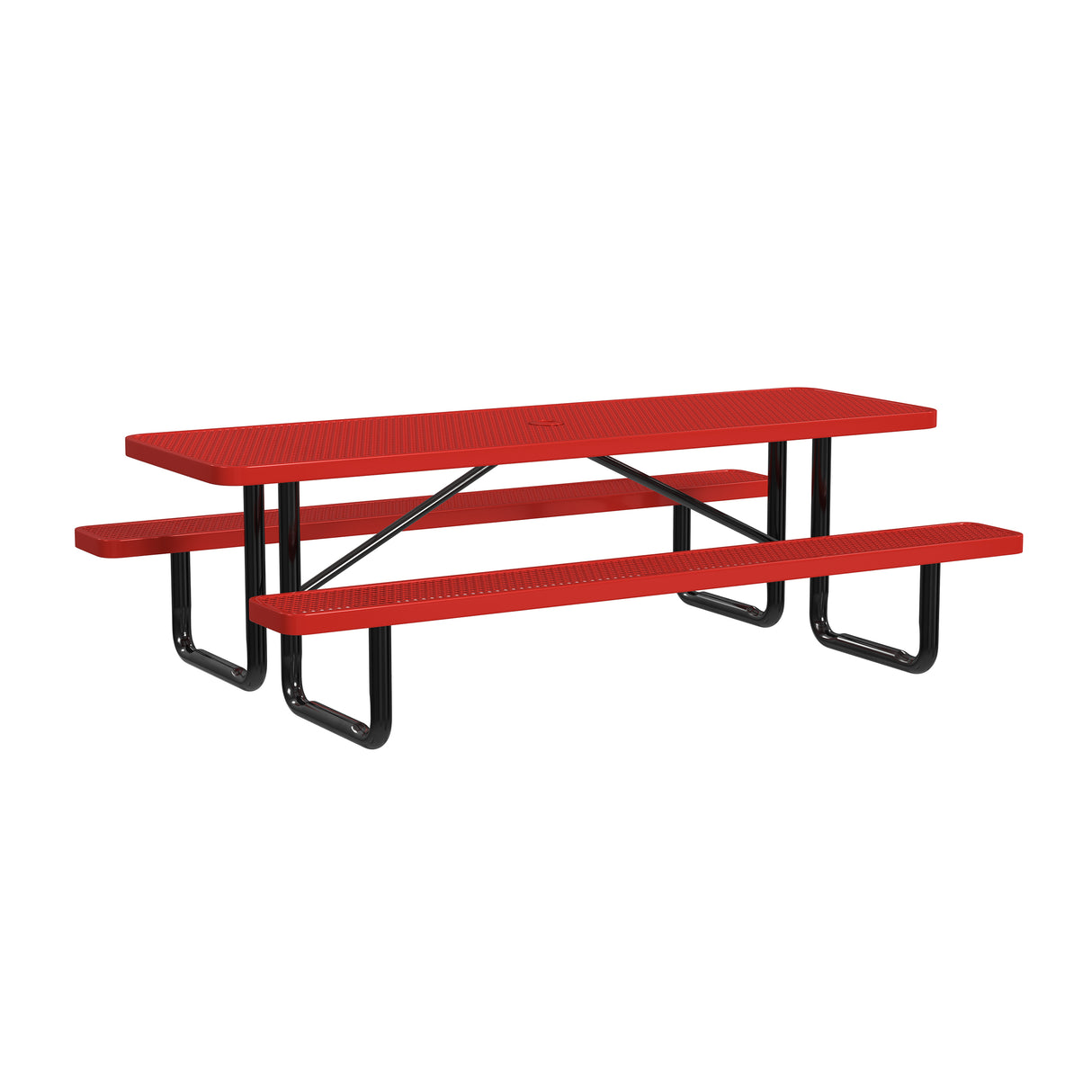 Quick Ship T8XPP 8 Foot Expanded Metal Picnic Table