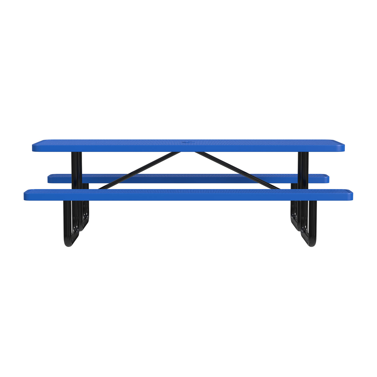 Quick Ship T8XPP 8 Foot Expanded Metal Picnic Table