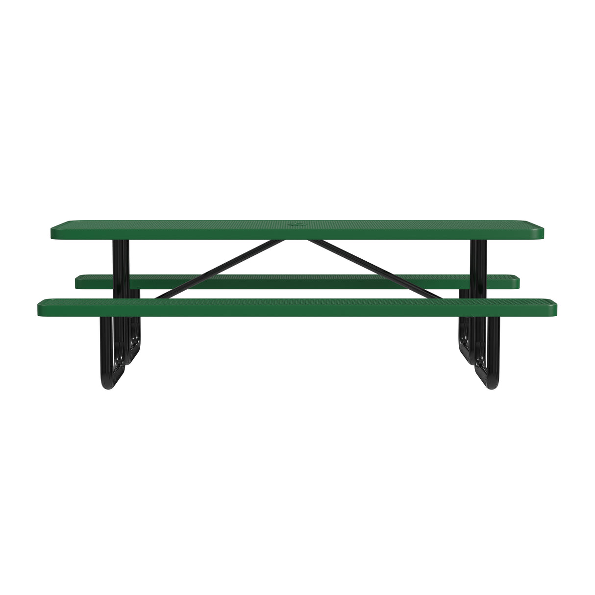 Quick Ship T8XPP 8 Foot Expanded Metal Picnic Table