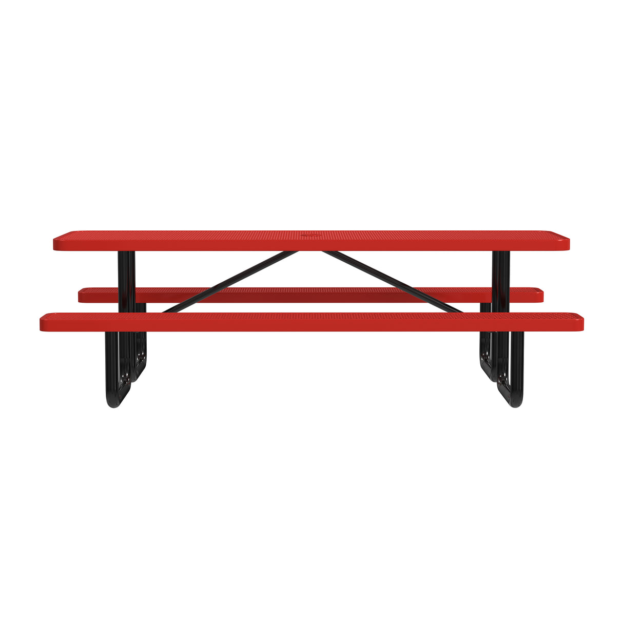 Quick Ship T8XPP 8 Foot Expanded Metal Picnic Table