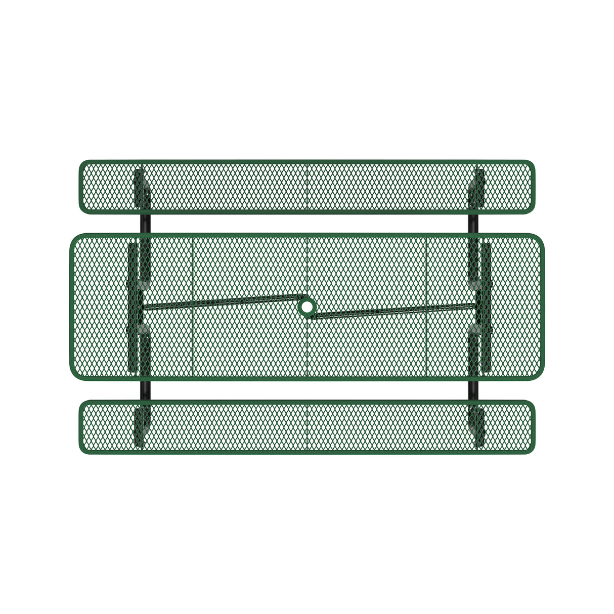 Quick Ship T8XPP 8 Foot Expanded Metal Picnic Table
