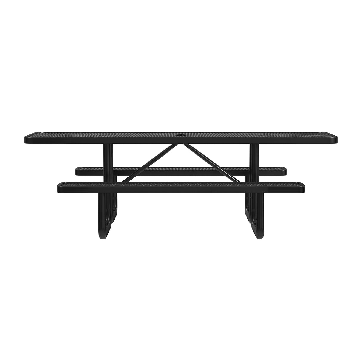 Quick Ship T8XPP-ADA 8 Foot Expanded Metal ADA Picnic Table
