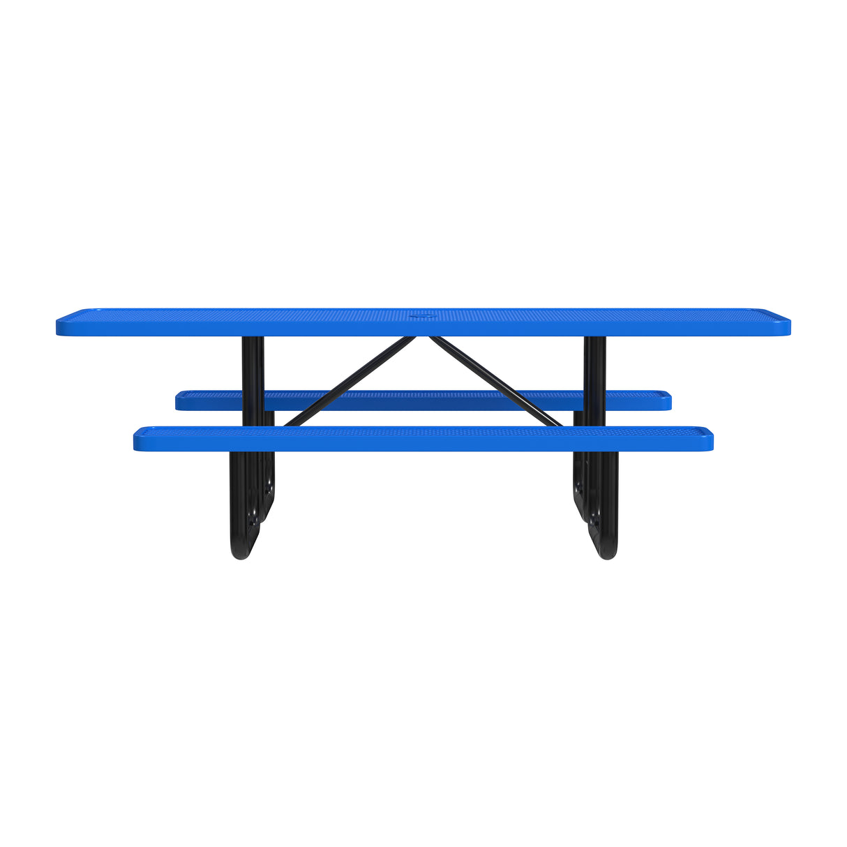 Quick Ship T8XPP-ADA 8 Foot Expanded Metal ADA Picnic Table