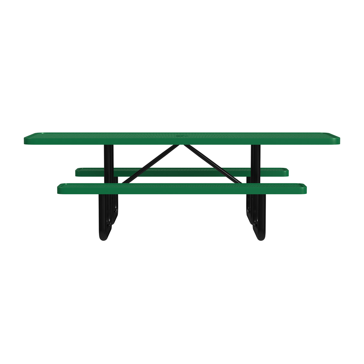 Quick Ship T8XPP-ADA 8 Foot Expanded Metal ADA Picnic Table