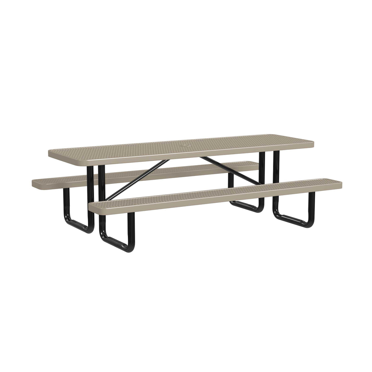 Quick Ship T8XPP 8 Foot Expanded Metal Picnic Table