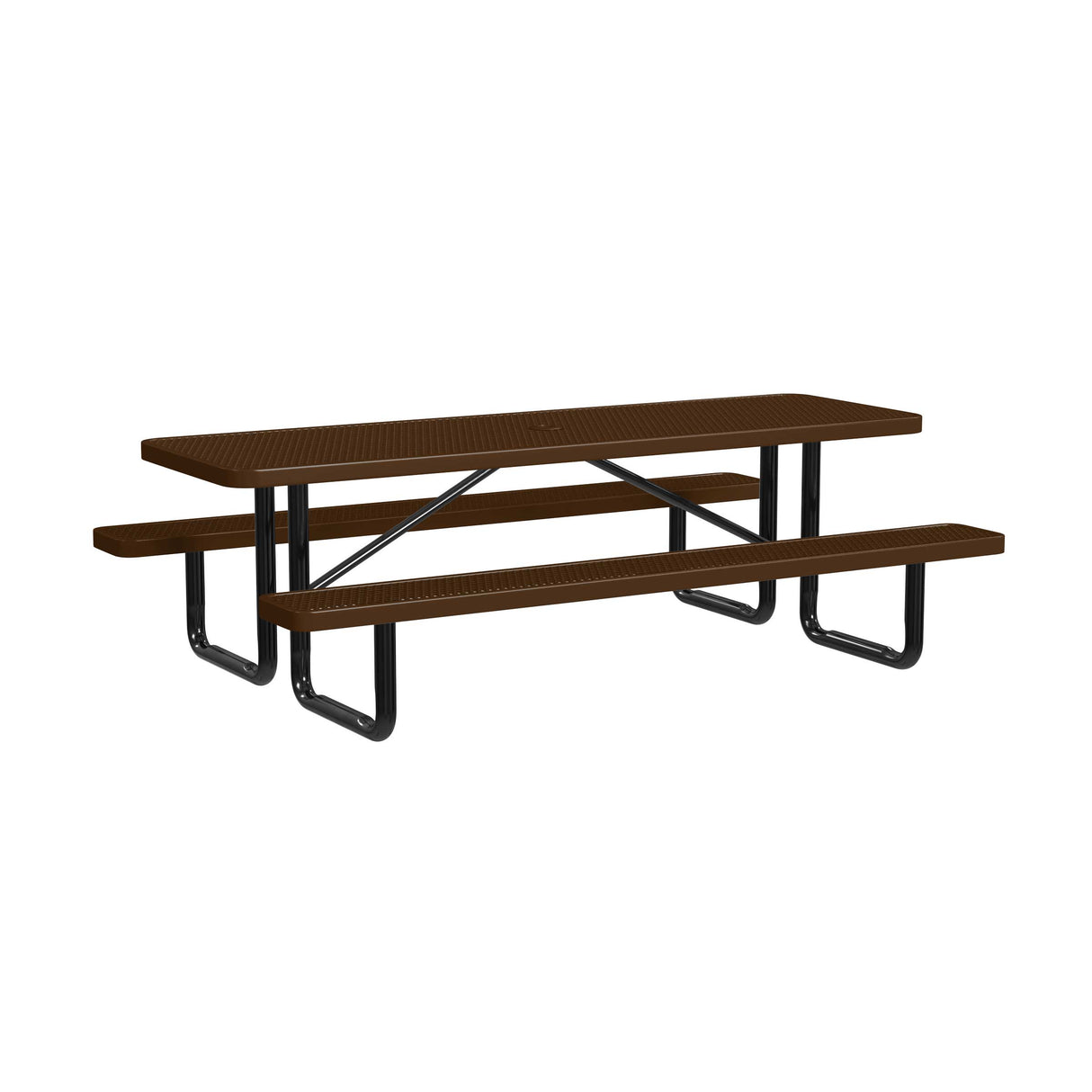 Quick Ship T8XPP 8 Foot Expanded Metal Picnic Table