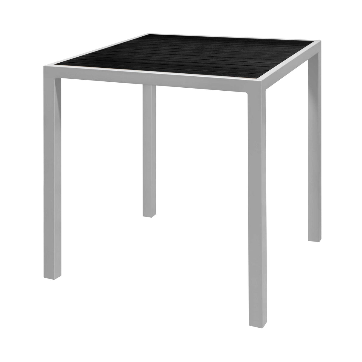 36" square tiki bar table - black