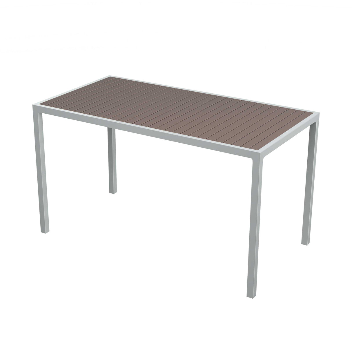 72 inch rectangular tiki table - gray