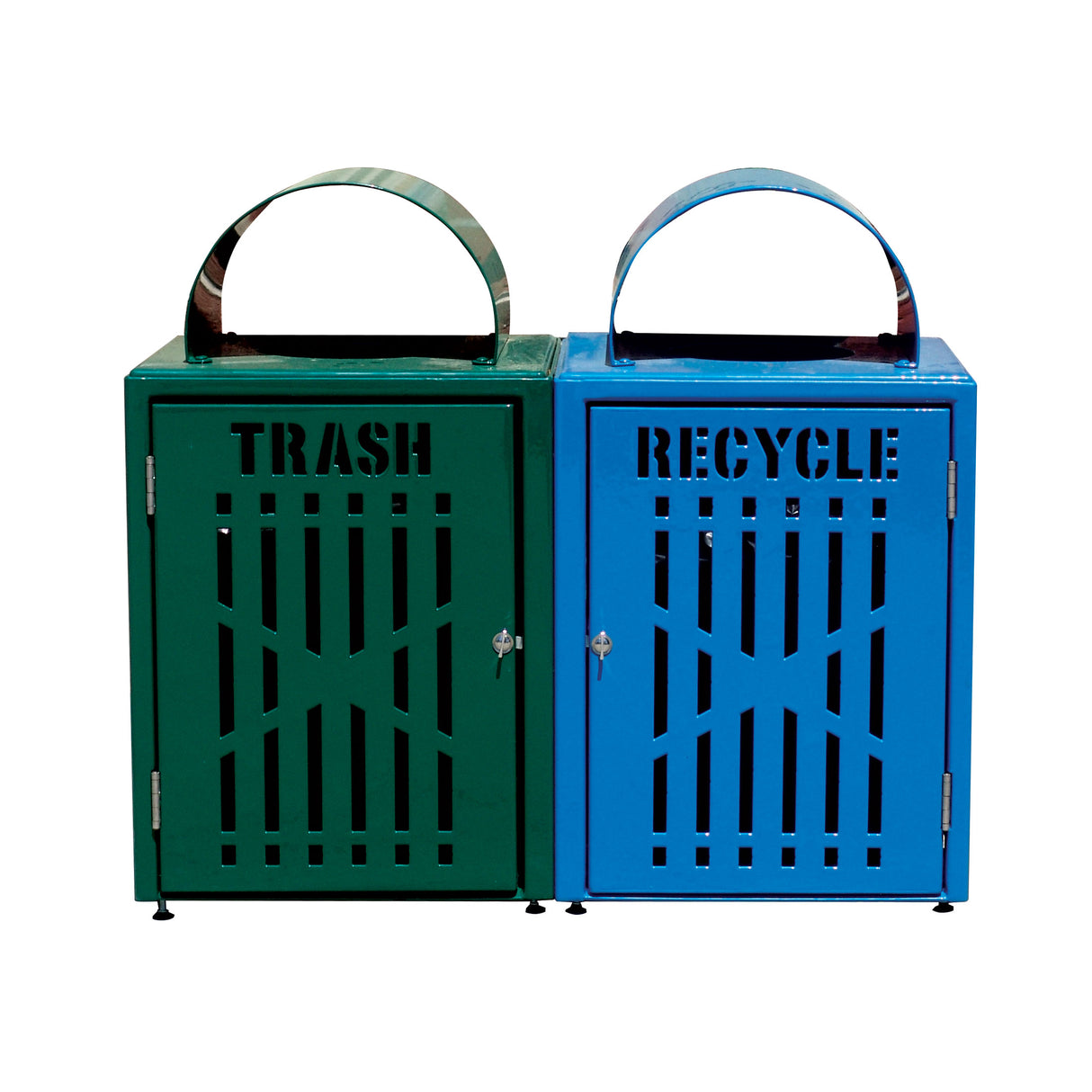 32 Gallon Diamond Trash/Recycling Bins With Doors