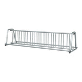 10 ft long A-shaped bike rack of galvanized steel tubing - double sided in 3/4 view
