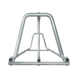 10 ft long A-shaped bike rack of galvanized steel tubing - double sided in right view