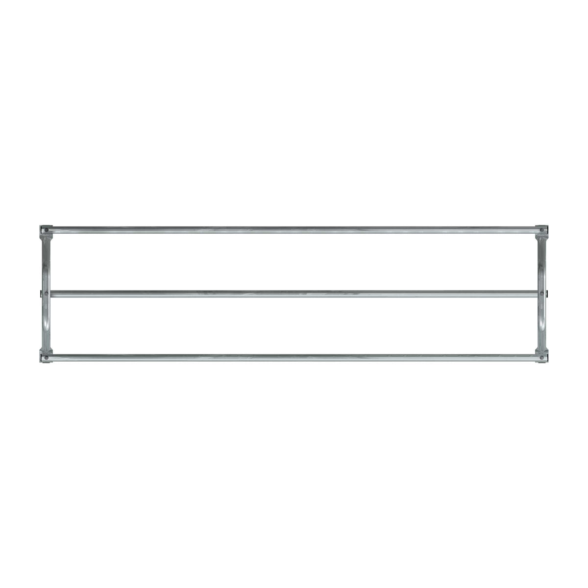 10 ft long A-shaped bike rack of galvanized steel tubing - double sided in top view