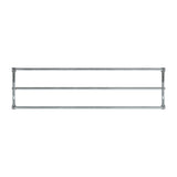 10 ft long A-shaped bike rack of galvanized steel tubing - double sided in top view