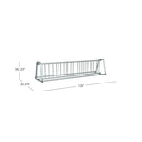 5ADBK bike rack with dimensions: 30.125 in. high x 32.375 in. deep x 120 in. wide