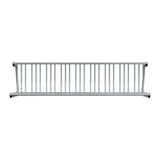 10 ft long D-shaped bike rack of galvanized steel tubing - double sided in front view