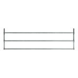 10 ft long D-shaped bike rack of galvanized steel tubing - double sided in top view