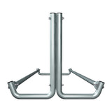 10 ft long bike rack of galvanized steel tubing - double sided in side view