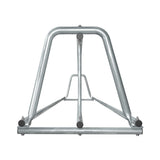 16 ft long A-shaped bike rack of galvanized steel tubing - double sided in side view