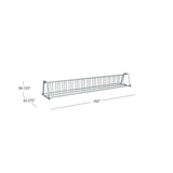 5ADBK bike rack with dimensions: 30.125 in. high x 32.375 in. deep x 192 in. wide