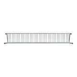 16 ft long D-shaped bike rack of galvanized steel tubing - double sided in front view