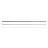 16 ft long D-shaped bike rack of galvanized steel tubing - double sided in top view