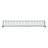16 ft long bike rack of galvanized steel tubing - double sided in front view