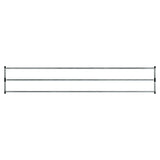 16 ft long bike rack of galvanized steel tubing - double sided in top view