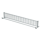 16 ft long bike rack of galvanized steel tubing - single sided in 3/4 view