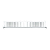 16 ft long bike rack of galvanized steel tubing - single sided in front view
