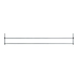 16 ft long bike rack of galvanized steel tubing - single sided in top view