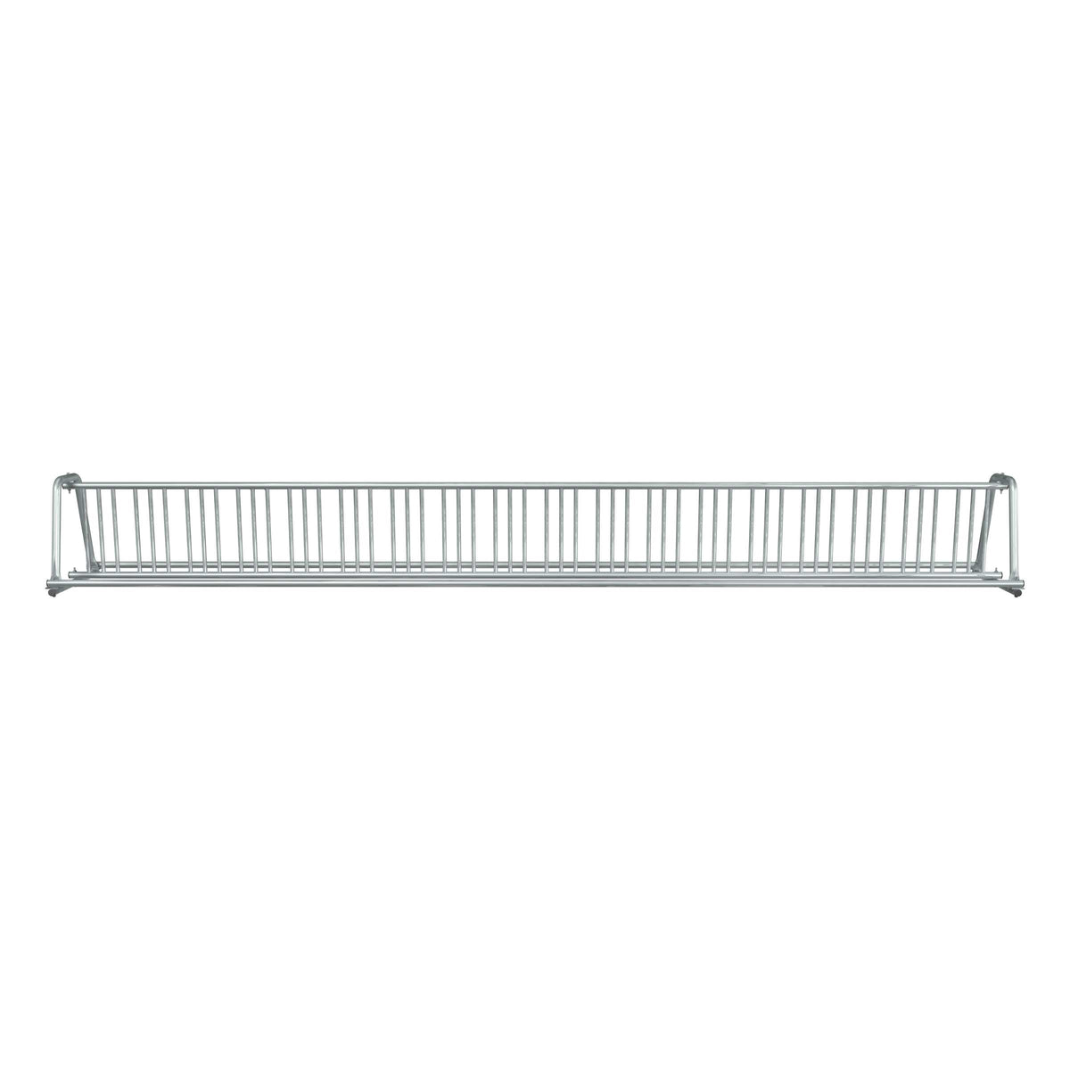 20 ft long A-shaped bike rack of galvanized steel tubing - double sided in front view