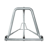 20 ft long A-shaped bike rack of galvanized steel tubing - double sided in right view