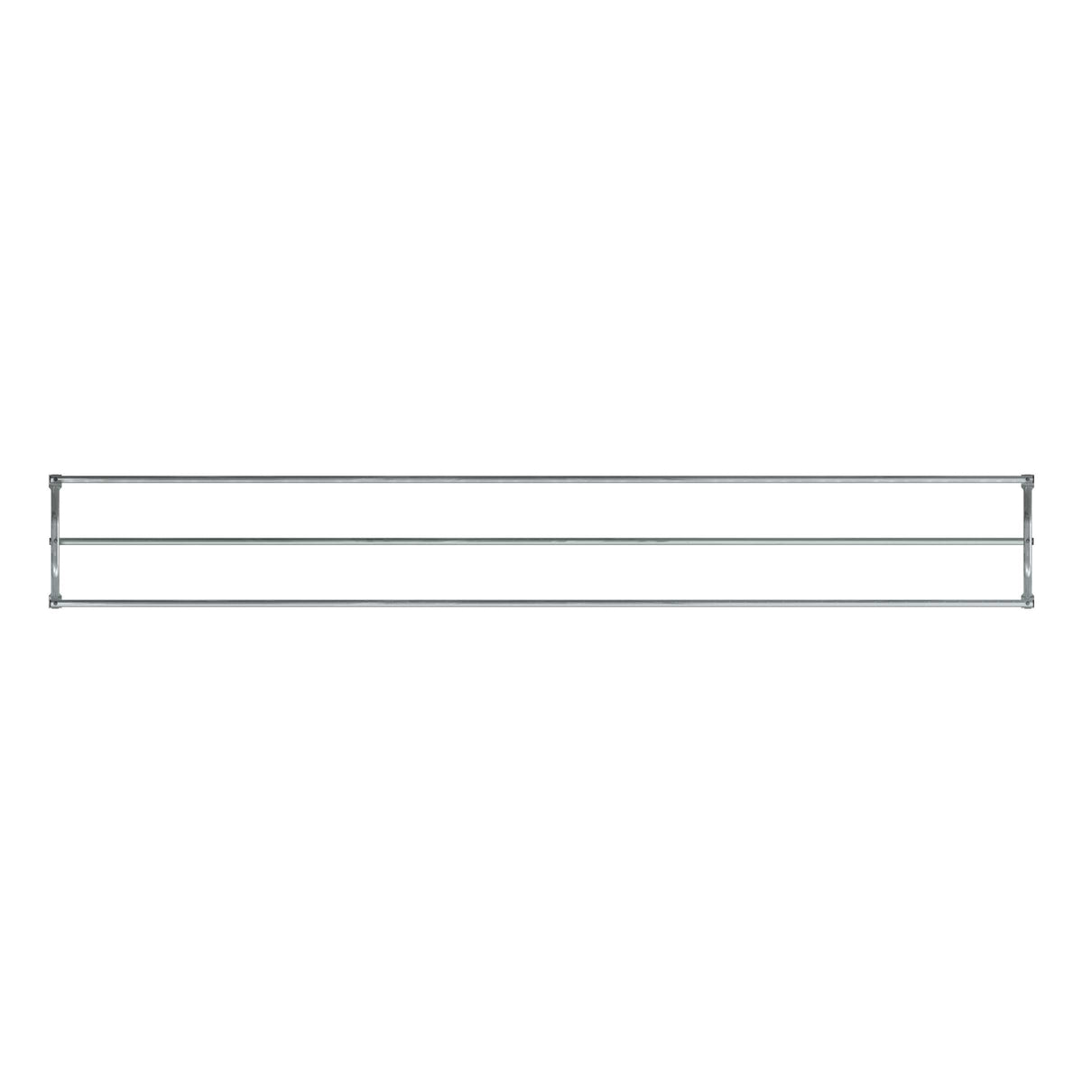 20 ft long A-shaped bike rack of galvanized steel tubing - double sided in top view