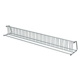 20 ft long D-shaped bike rack of galvanized steel tubing - double sided in 3/4 view