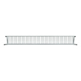 20 ft long D-shaped bike rack of galvanized steel tubing - double sided in front view