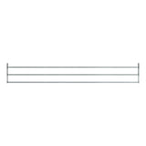 20 ft long D-shaped bike rack of galvanized steel tubing - double sided in top view