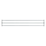 20 ft long bike rack of galvanized steel tubing - double sided in top view