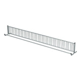 20 ft long bike rack of galvanized steel tubing - single sided in 3/4 view