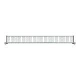 20 ft long bike rack of galvanized steel tubing - single sided in front view