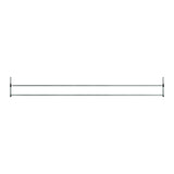 20 ft long bike rack of galvanized steel tubing - single sided in top view
