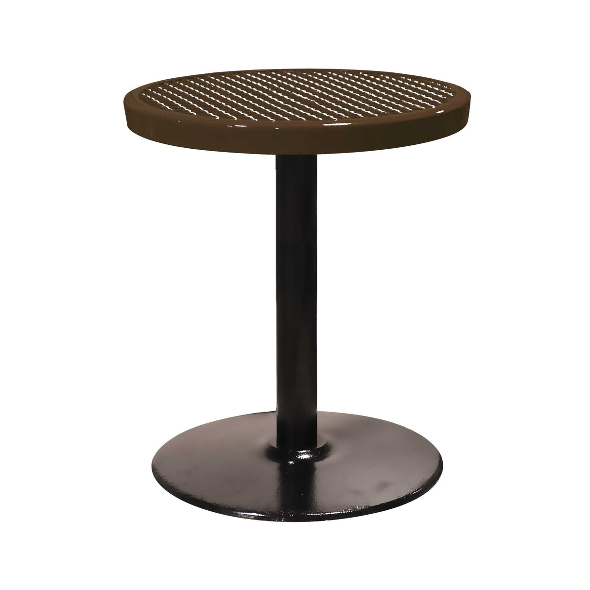 24TABX30 24" round expanded pedestal table 30" high - brown