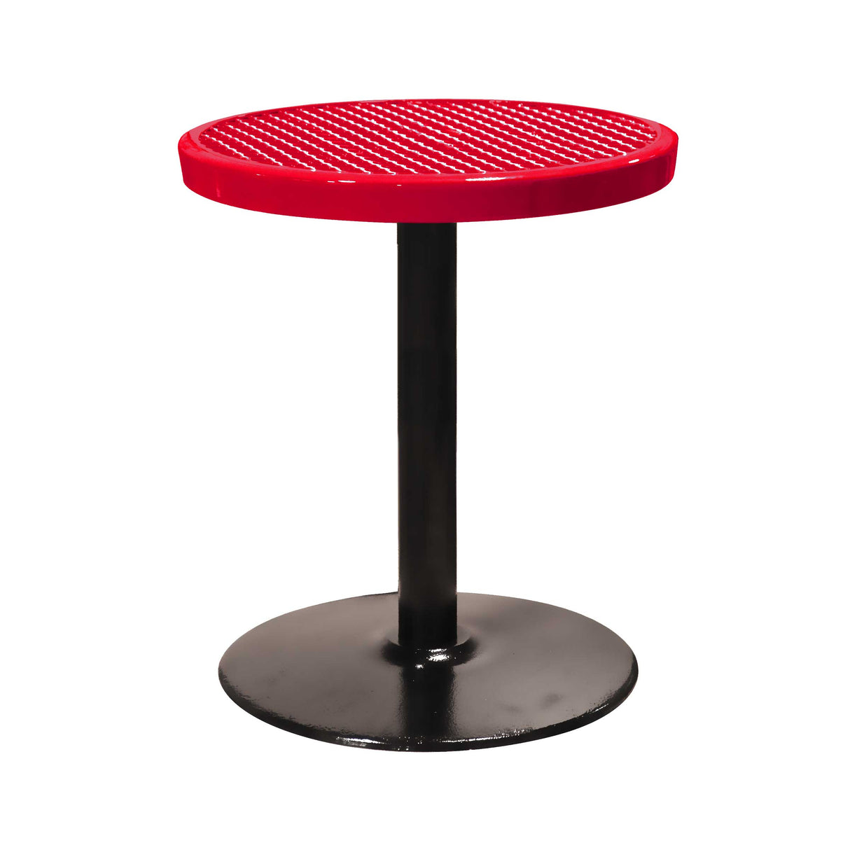 24TABX30 24" round expanded pedestal table 30" high - red