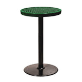 24TABX40 24" round expanded pedestal table 40" high - black green