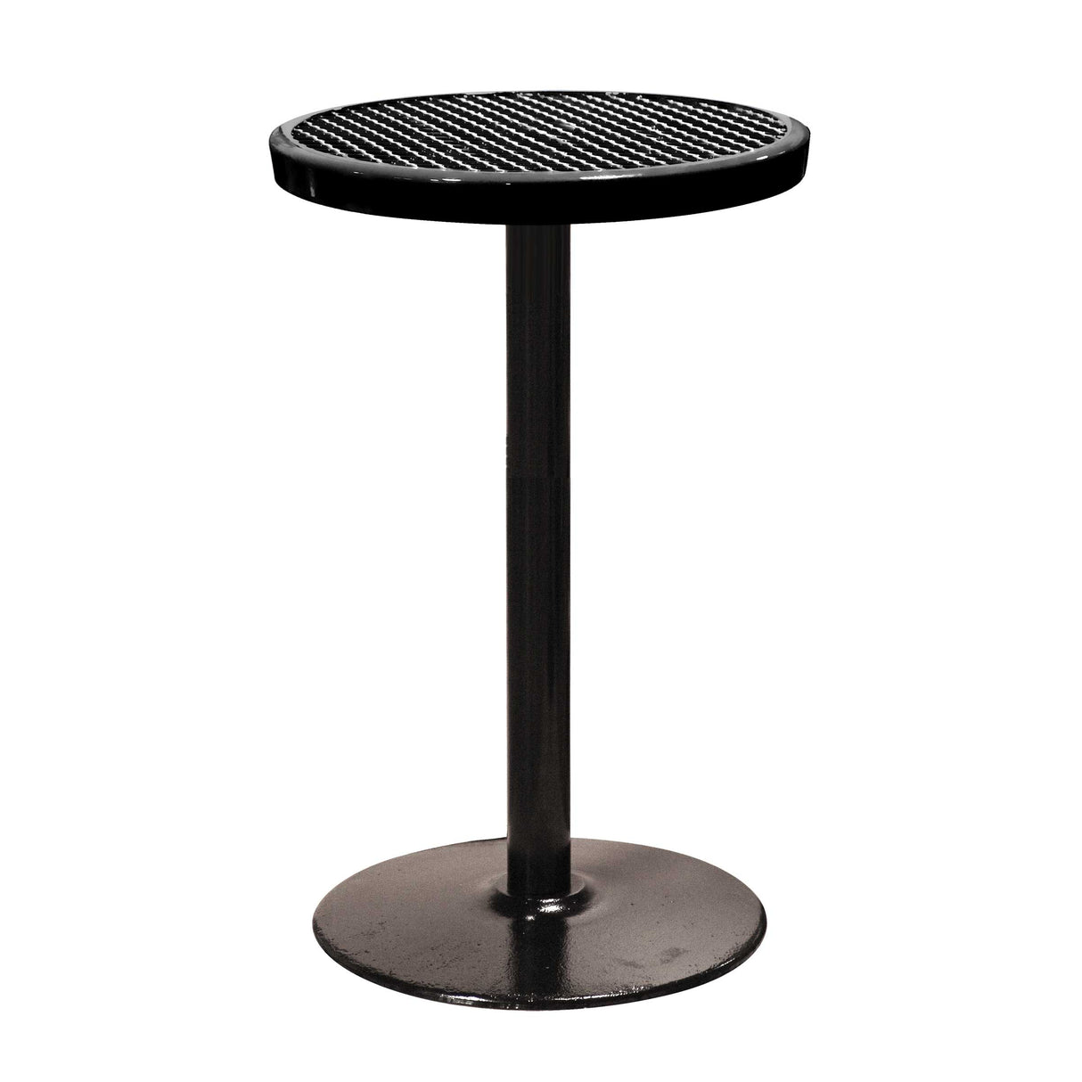 24TABX40 24" round expanded pedestal table 40" high - black