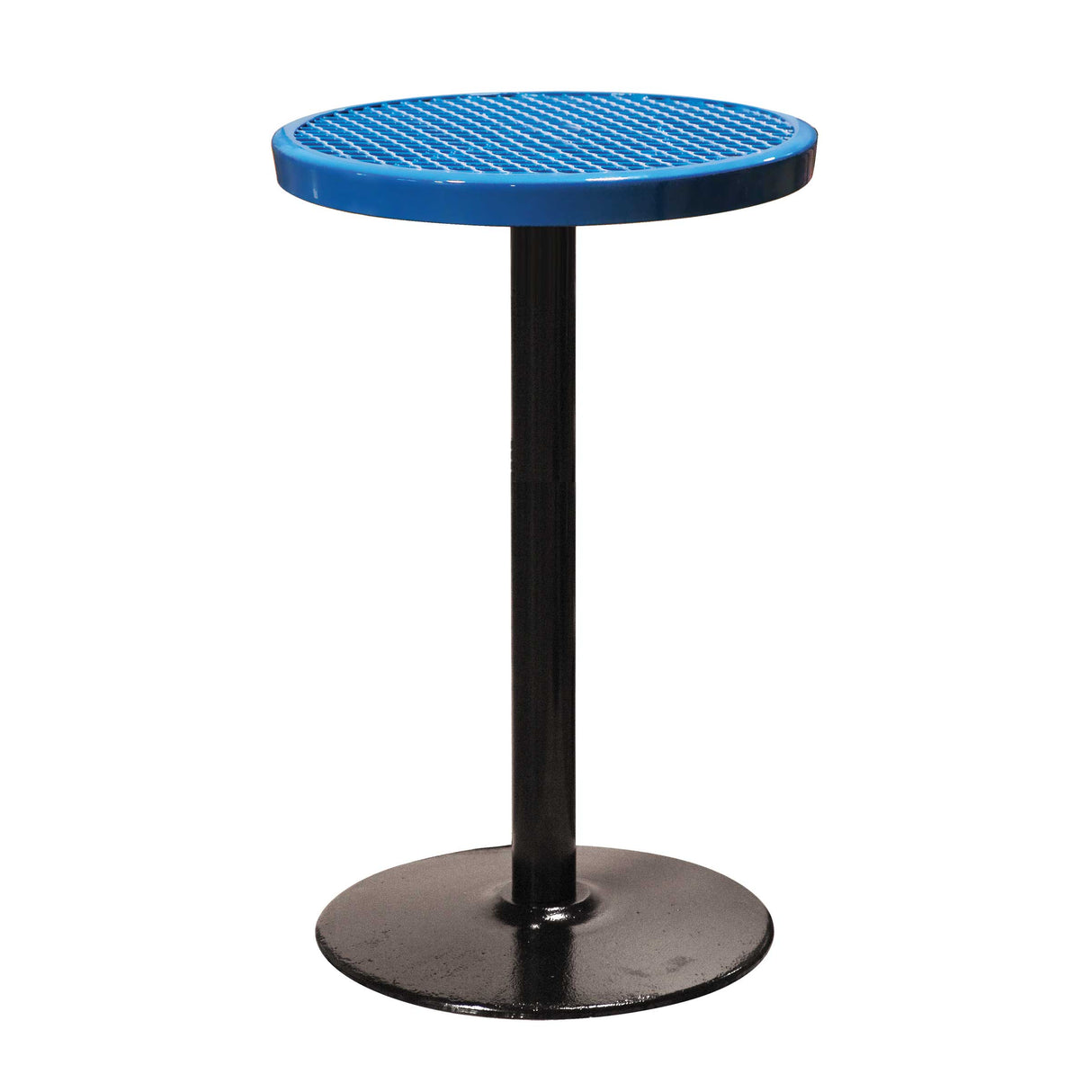 24TABX40 24" round expanded pedestal table 40" high - blue