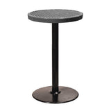 24TABX40 24" round expanded pedestal table 40" high - dark gray