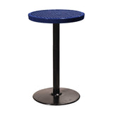 24TABX40 24" round expanded pedestal table 40" high - navy