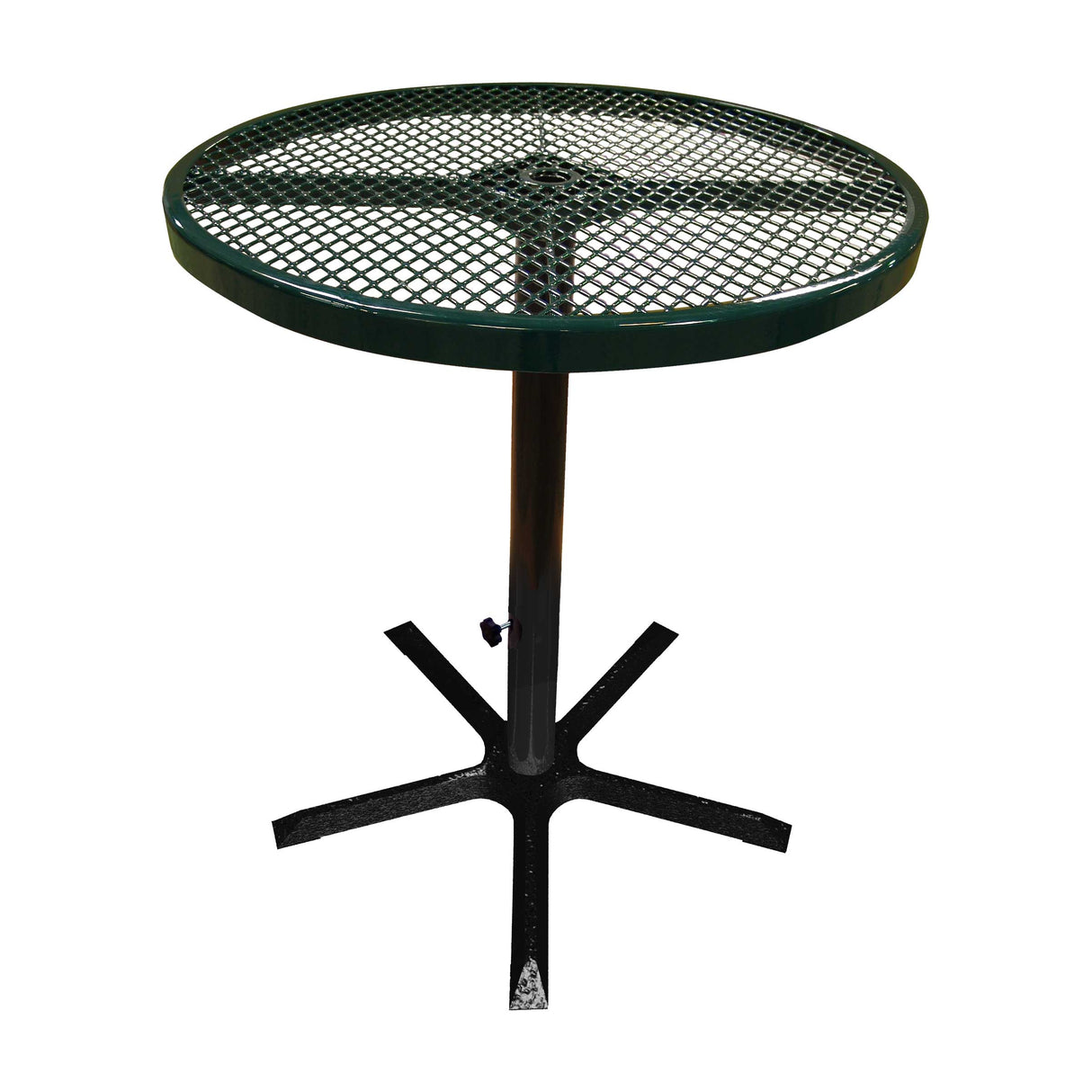 36TABX40 36 inch round expanded pedestal table 40 inches high - black green