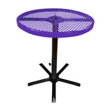 36TABX40 36 inch round expanded pedestal table 40 inches high - purple