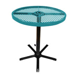 36TABX40 36 inch round expanded pedestal table 40 inches high - teal